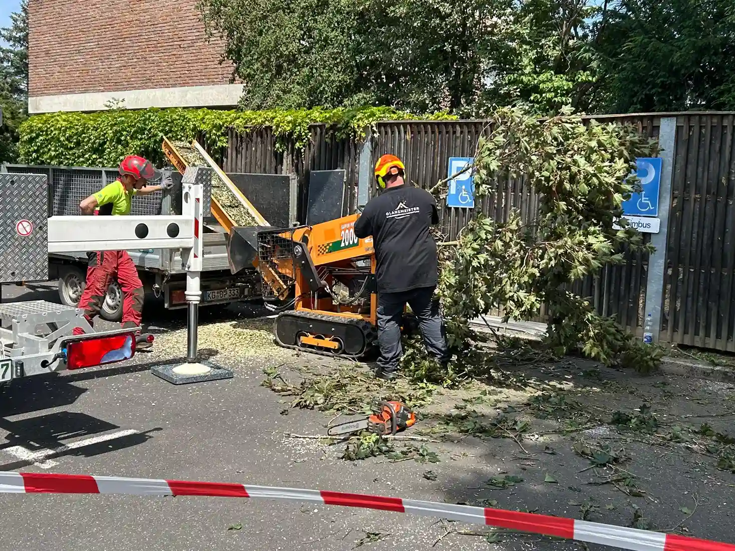 Professionelle Baumpflege mit Häcksler – Glanzmeister sorgt für sichere Entsorgung und nachhaltige Ergebnisse